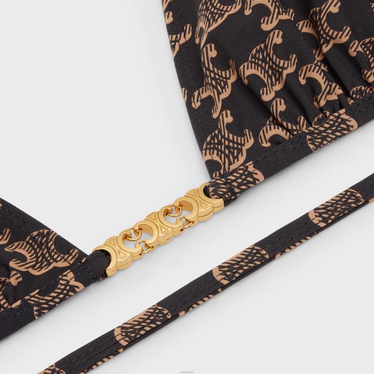 CELINE Toffee/Brown Triangle Top in Monogram Jersey R0ZNN902