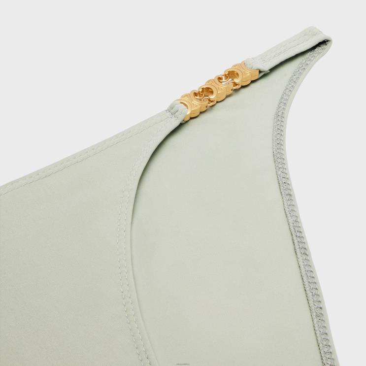 CELINE Vert Amande Triomphe Swimsuit Bottom in Matte Jersey R0ZNN908