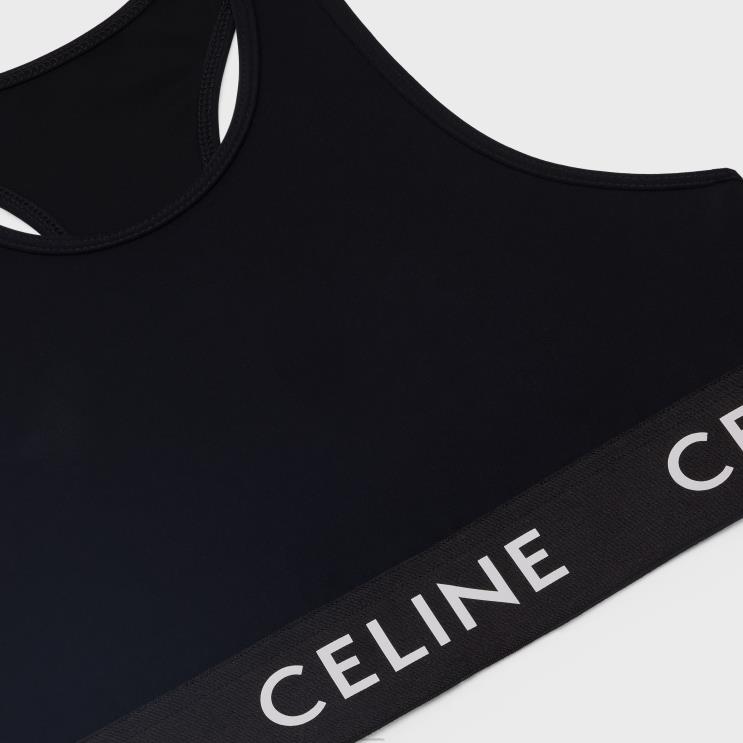CELINE Black Sports Bra in Technical Jersey R0ZNN787