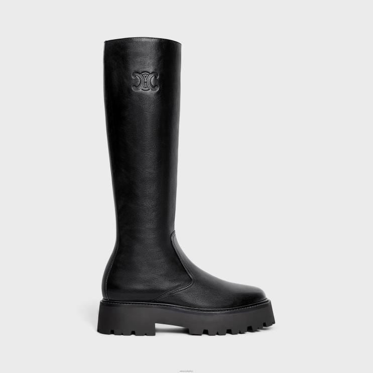 CELINE Black Bulky Zipped Boot With Triomphe in Calfskin R0ZNN955