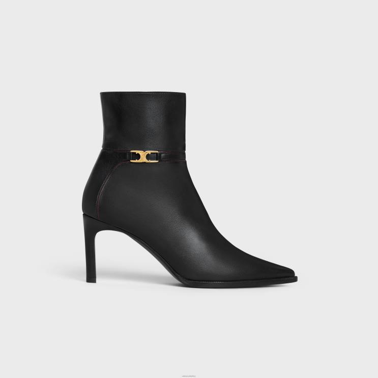 CELINE Black Verneuil Ankle Boot With Triomphe in Calfskin R0ZNN957