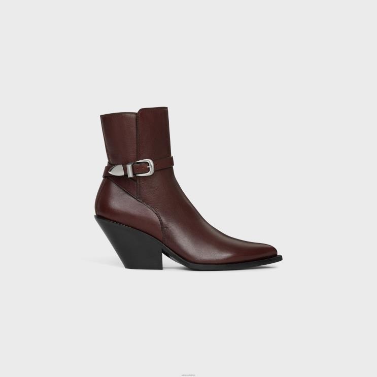 CELINE Dark Burgundy Jodhpur Boot Joan in Calfskin R0ZNN961