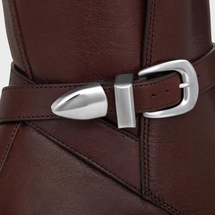 CELINE Dark Burgundy Jodhpur Boot Joan in Calfskin R0ZNN961