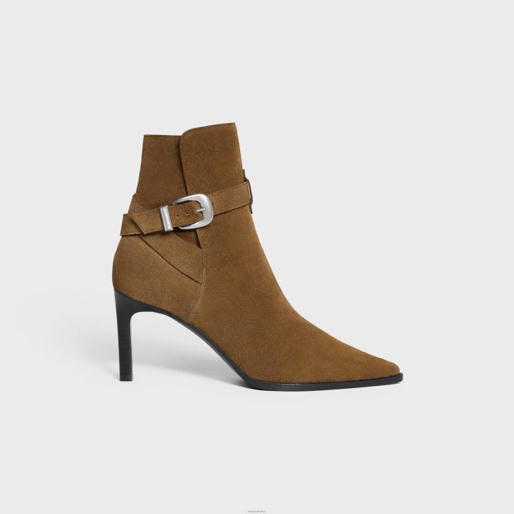 CELINE Taupe Verneuil Jodphur Boot in Suede Calfskin R0ZNN960