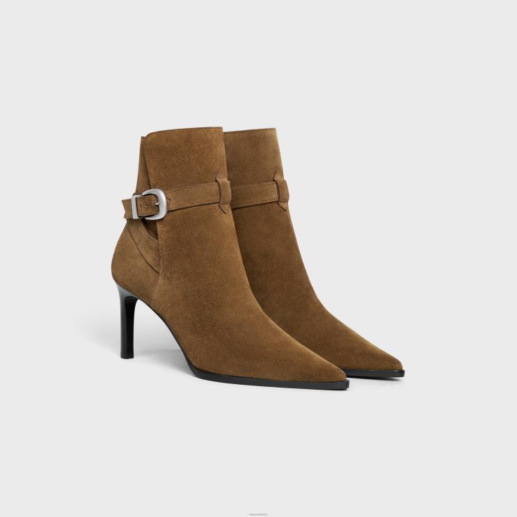 CELINE Taupe Verneuil Jodphur Boot in Suede Calfskin R0ZNN960