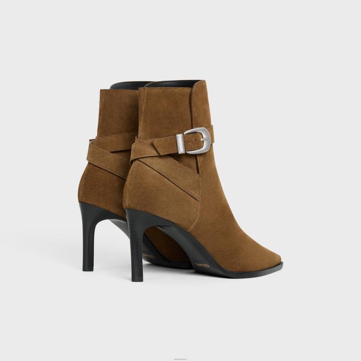 CELINE Taupe Verneuil Jodphur Boot in Suede Calfskin R0ZNN960