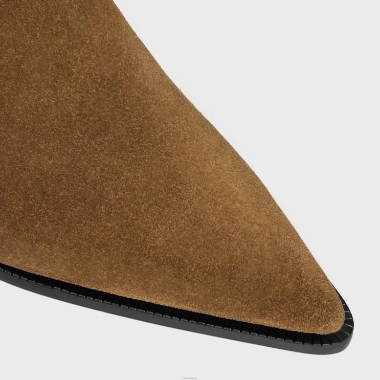 CELINE Taupe Verneuil Jodphur Boot in Suede Calfskin R0ZNN960