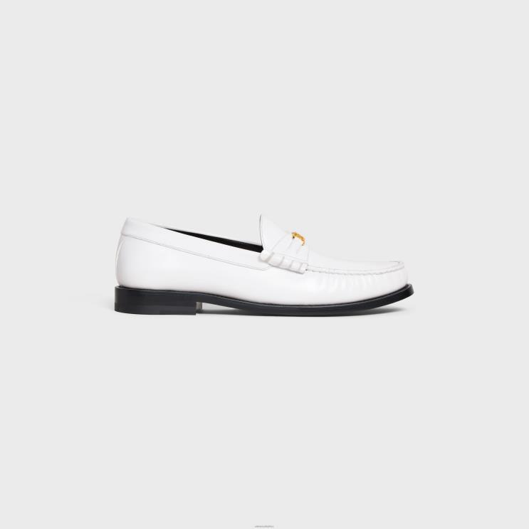 CELINE White Luco Loafer in Polished Bullskin R0ZNN967