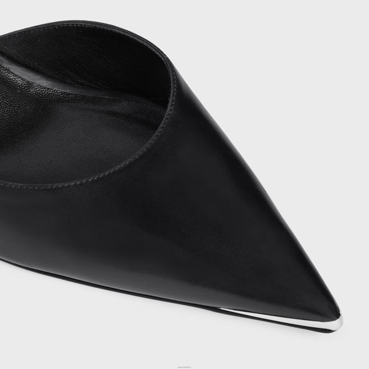 CELINE Black Kitten With Metal Toe in Calfskin R0ZNN984